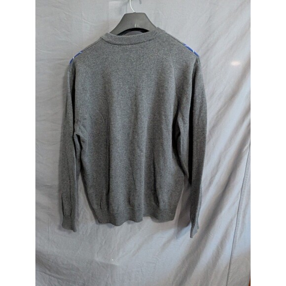 Club Room Sweater Mens L Colorful Argyle V Neck Preppy Grandpa Large - Picture 2 of 14